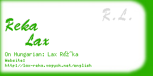 reka lax business card